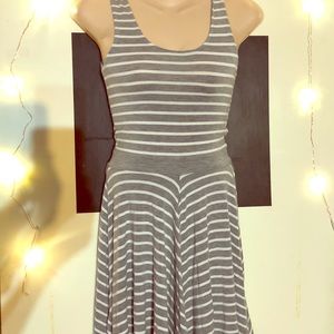 Gray & White striped dress ☺️